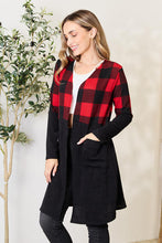 Load image into Gallery viewer, Heimish Full Size Plaid Open Front Cardigan