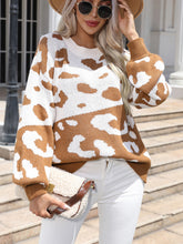 Load image into Gallery viewer, Leopard Drop Shoulder Sweater