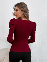 Load image into Gallery viewer, Square Neck Puff  Long Sleeve Top