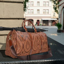 Load image into Gallery viewer, Brown Paisley Waterproof Travel Bag