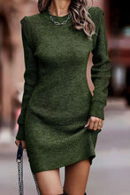 Load image into Gallery viewer, Rib-Knit Round Neck Sweater Dress