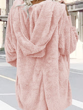 Load image into Gallery viewer, Teddy Hooded Jacket with Pockets