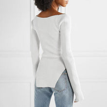 Load image into Gallery viewer, Sweetheart Neck Long Sleeve Knit Top