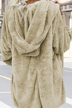 Load image into Gallery viewer, Teddy Hooded Jacket with Pockets