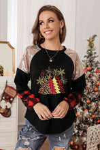 Load image into Gallery viewer, Sequin Christmas Tree Graphic  Long Sleeve T-Shirt