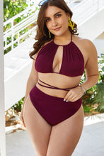Load image into Gallery viewer, Cutout Tied Backless Bikini Set