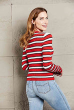 Load image into Gallery viewer, Double Take Striped Round Neck Long Sleeve Top