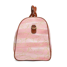 Load image into Gallery viewer, Pink and Gold Waterproof Travel bag