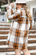 Load image into Gallery viewer, Plus Size Plaid Button Up Shirt Dress