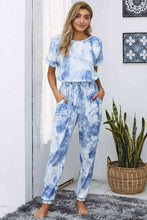 Load image into Gallery viewer, Tie-Dye Short Sleeve Jumpsuit with Pockets