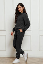 Load image into Gallery viewer, Round Neck Sweatshirt and Sweatpants Set