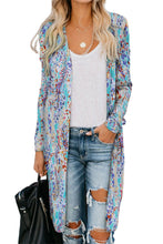 Load image into Gallery viewer, Double Take Printed Open Front Longline Cardigan