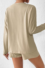 Load image into Gallery viewer, Ribbed Button-Up Top and Shorts Set