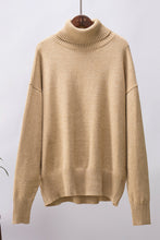Load image into Gallery viewer, Turtle Neck Dropped Shoulder Sweater
