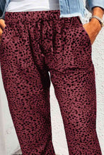 Load image into Gallery viewer, Double Take Leopard Print Joggers with Pockets