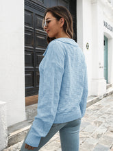 Load image into Gallery viewer, Johnny Collar Dropped Shoulder Sweater