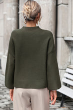 Load image into Gallery viewer, Mock Neck Dropped Shoulder Pullover Sweater