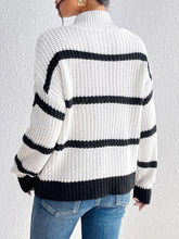 Load image into Gallery viewer, Striped Mock Neck Sweater