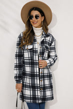 Load image into Gallery viewer, Plaid Collared Longline Coat