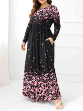 Load image into Gallery viewer, Plus Size Round Neck Maxi Dress with Pockets