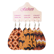 Load image into Gallery viewer, Halloween PU Teardrop Earrings Set