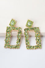 Load image into Gallery viewer, Square Shape Glass Stone Dangle Earrings