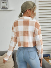 Load image into Gallery viewer, Plaid Button Down Collared Jacket