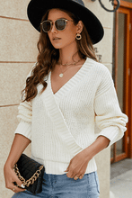 Load image into Gallery viewer, Surplice Neck Long Sleeve Sweater