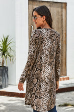 Load image into Gallery viewer, Double Take Printed Open Front Longline Cardigan