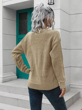 Load image into Gallery viewer, Dropped Shoulder Button Detail Sweater