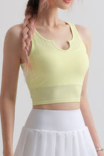 Load image into Gallery viewer, Notched Neck Cropped Sports Tank