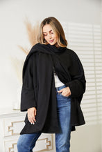 Load image into Gallery viewer, HEYSON Full Size Open Front Cardigan with Scarf Design