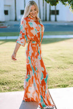 Load image into Gallery viewer, Tie-Dye Collared Wide Leg Jumpsuit