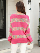 Load image into Gallery viewer, Striped Drop Shoulder Sweater