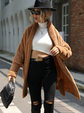 Load image into Gallery viewer, Open Front Hooded Teddy Coat