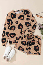 Load image into Gallery viewer, Leopard Long Sleeve Top and Shorts Set