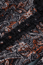 Load image into Gallery viewer, Printed Buttoned Balloon Sleeve Cropped Blouse