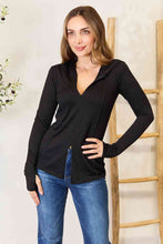 Load image into Gallery viewer, Culture Code Full Size Exposed Seam Long Sleeve Hoodie