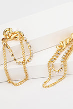 Load image into Gallery viewer, Rhinestone Copper Chain Earrings