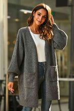 Load image into Gallery viewer, Double Take Drop Shoulder Ribbed Trim Open Front Cardigan