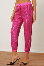Load image into Gallery viewer, Sequin Drawstring Pants with Pockets