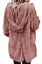 Load image into Gallery viewer, Teddy Hooded Jacket with Pockets