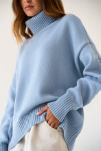 Load image into Gallery viewer, Turtle Neck Dropped Shoulder Sweater
