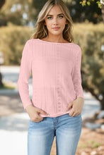 Load image into Gallery viewer, V-Neck Lace Detail Long Sleeve Blouse