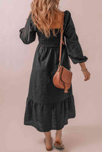 Load image into Gallery viewer, Square Neck Smocked Long Sleeve Dress