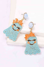 Load image into Gallery viewer, Smiling Ghost Shape Synthetic Pearl Earrings