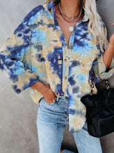 Load image into Gallery viewer, Tie-Dye Button Up Collared Neck Shirt