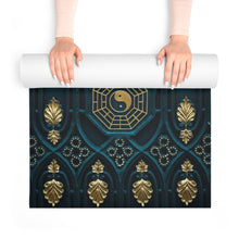Load image into Gallery viewer, Blue &amp; Gold Peace Foam Yoga Mat