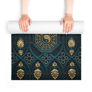Blue & Gold Peace Foam Yoga Mat