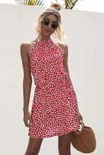 Load image into Gallery viewer, Printed Grecian Neck Mini Dress